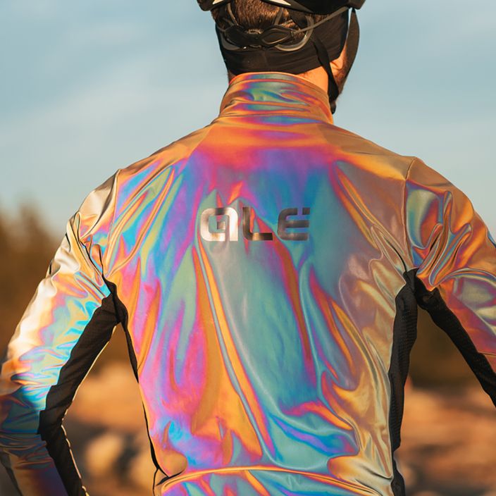 Giacca da ciclismo Alé Giubbino Reflective iridescente da uomo 7
