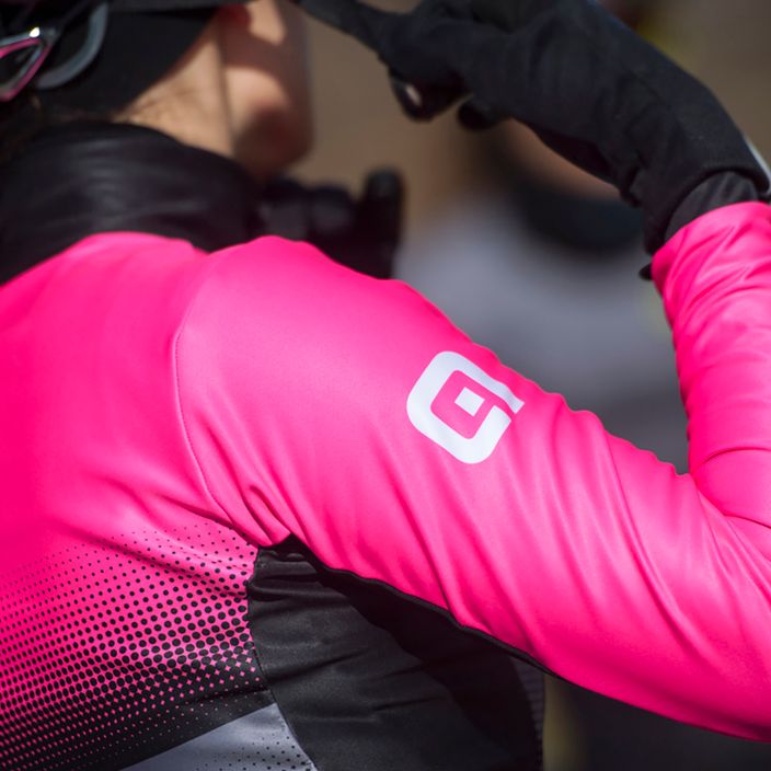 Giacca da ciclismo donna Alé Gradient rosa fl nero/fl.rosa nero 9