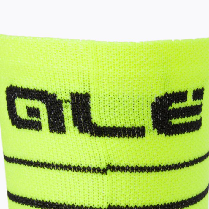Alé Calza Riciclato 16 cm One calze da ciclismo giallo fluorescente 3