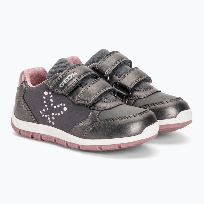 Geox Heira scarpe da bambino grigio scuro/rosa scuro 4
