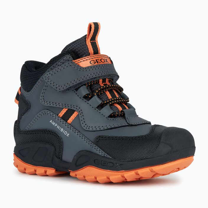 Geox New Savage Abx junior scarpe grigio scuro/arancio 7