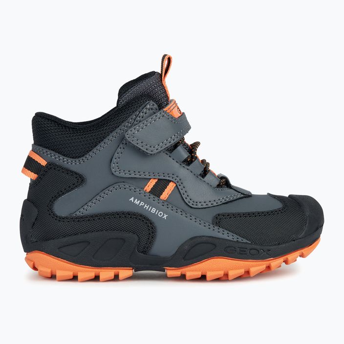 Geox New Savage Abx junior scarpe grigio scuro/arancio 8