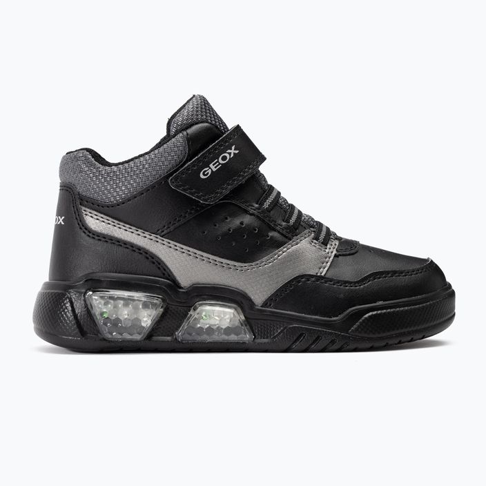 Geox Illuminus nero/grigio scuro scarpe junior 2