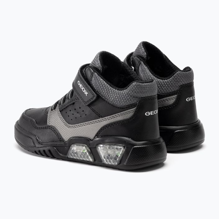 Geox Illuminus nero/grigio scuro scarpe junior 3