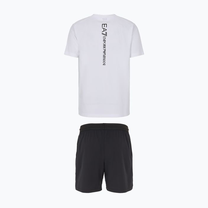 EA7 Emporio Armani Ventus7 Travel, set T-shirt + pantaloncini bianco/nero 2