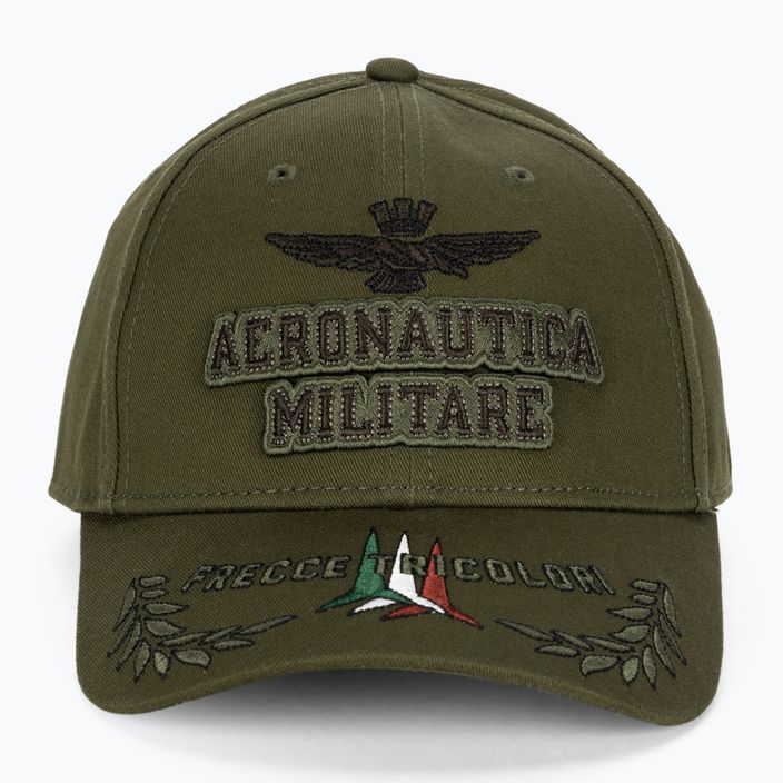 Cappello da baseball da uomo Aeronautica Militare con ricamo in rilievo verde militare 2
