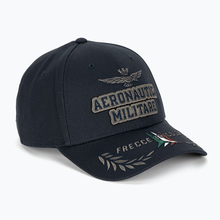 Cappello da baseball da uomo Aeronautica Militare con ricamo in rilievo blu navy