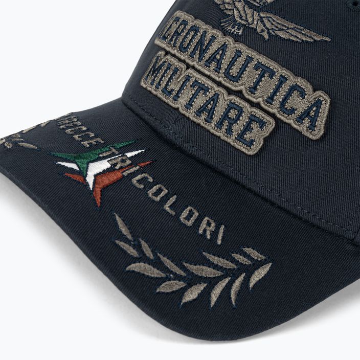 Cappello da baseball da uomo Aeronautica Militare con ricamo in rilievo blu navy 3