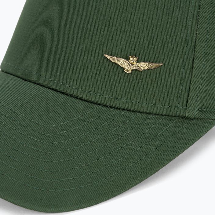 Cappello da baseball da uomo Aeronautica Militare Basic con aquila in metallo verde alga 3