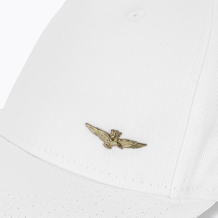Cappello da baseball da uomo Aeronautica Militare Basic con aquila in metallo bianco sporco 3