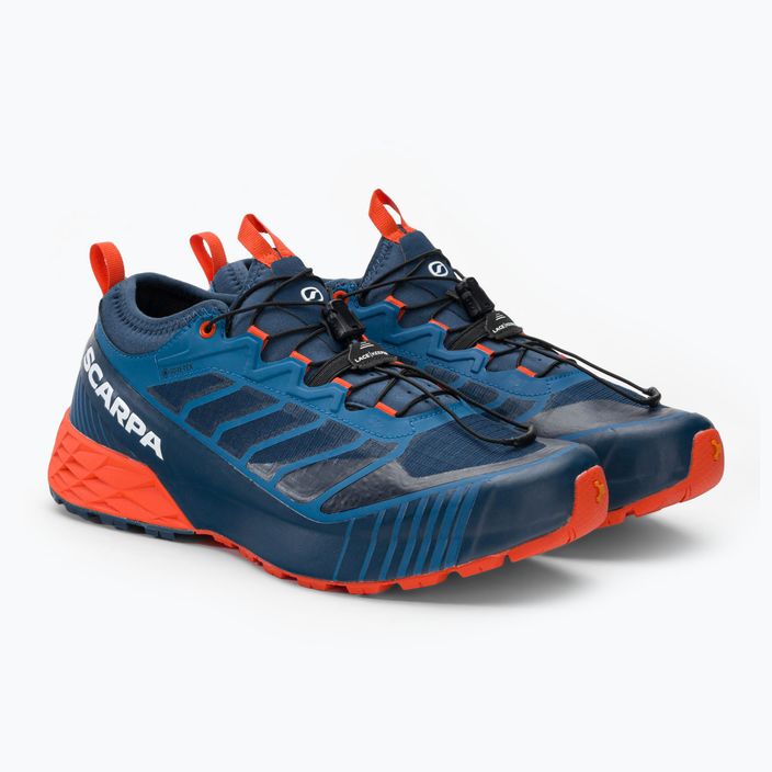 Scarpe da corsa da uomo SCARPA Ribelle Run GTX blu/arancio piccante 4