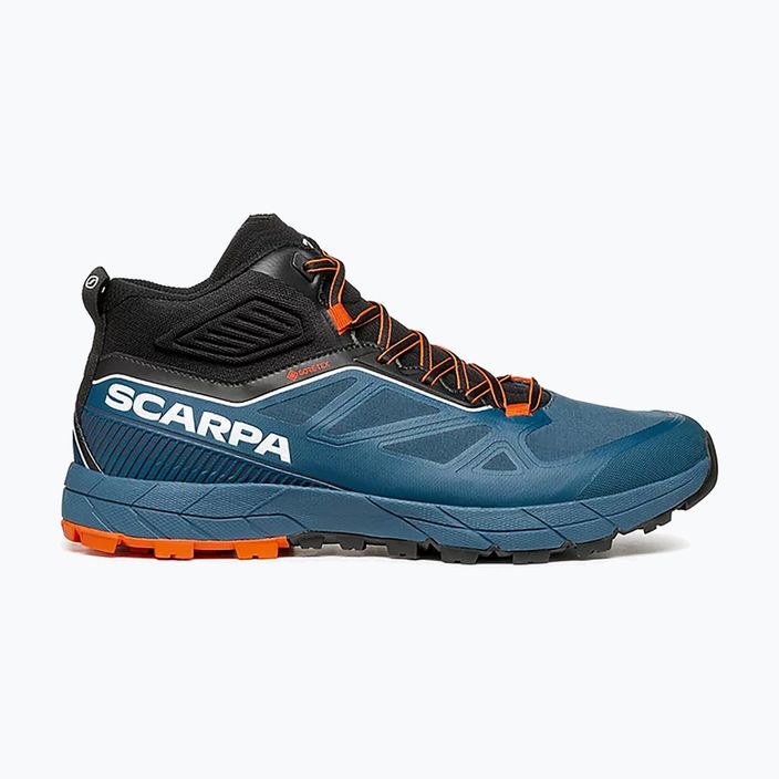 Scarponi da trekking da uomo SCARPA Rapid Mid GTX blu cosmico/arancio 12