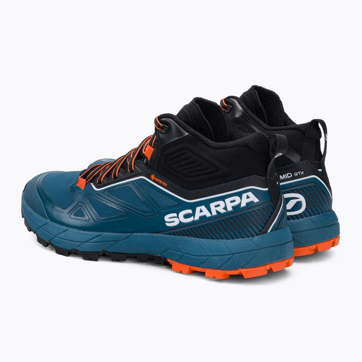 Scarponi da trekking da uomo SCARPA Rapid Mid GTX blu cosmico/arancio 3