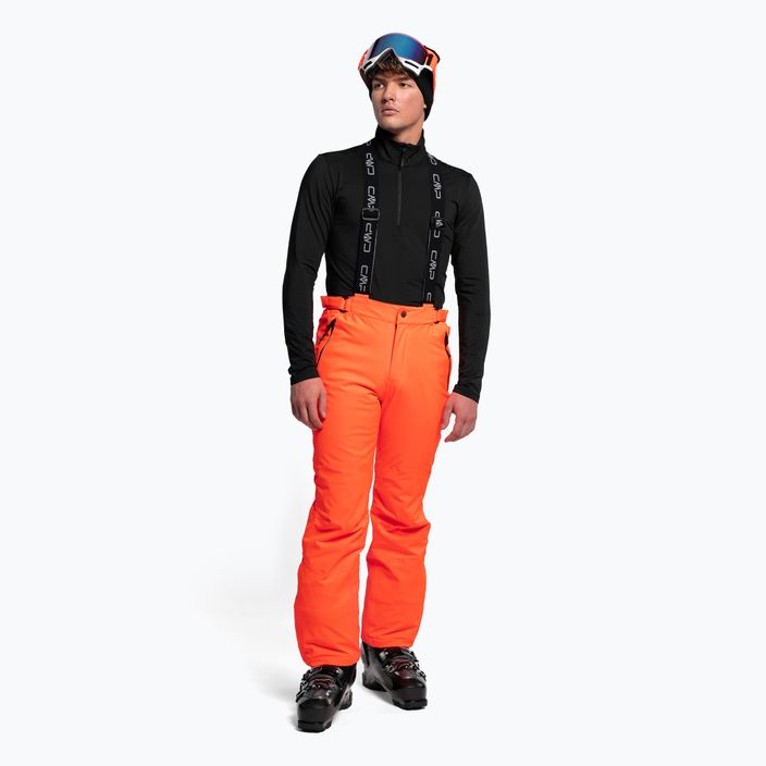 Pantaloni da sci CMP da uomo arancione 3W17397N/C645