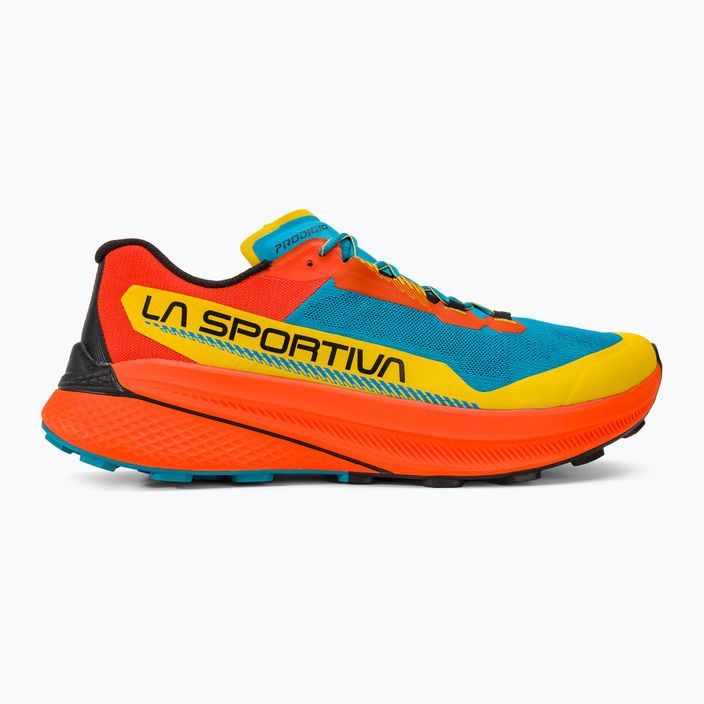 La Sportiva Prodigio scarpe da corsa uomo blu tropicale/pomodoro ciliegia 2