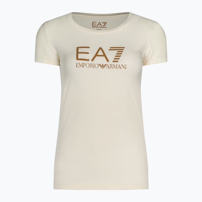 T-shirt donna EA7 Emporio Armani Train Shiny pristine/logo marrone