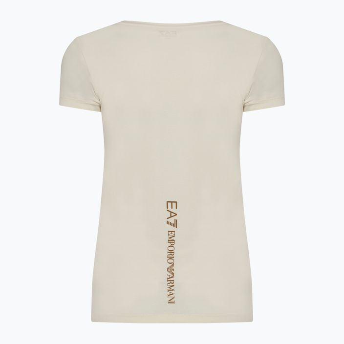 T-shirt donna EA7 Emporio Armani Train Shiny pristine/logo marrone 2