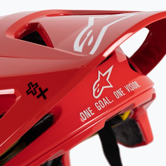 Casco da bici Alpinestars Vector Tech A2 rosso brillante/grigio chiaro lucido 7