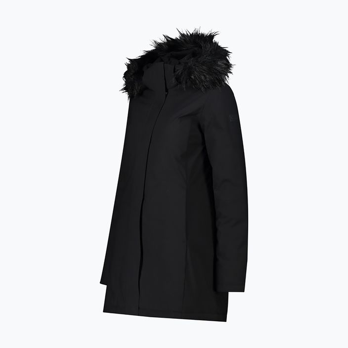 Cappotto CMP donna con cappuccio a zip impermeabile nero 32K3196F/U901 2