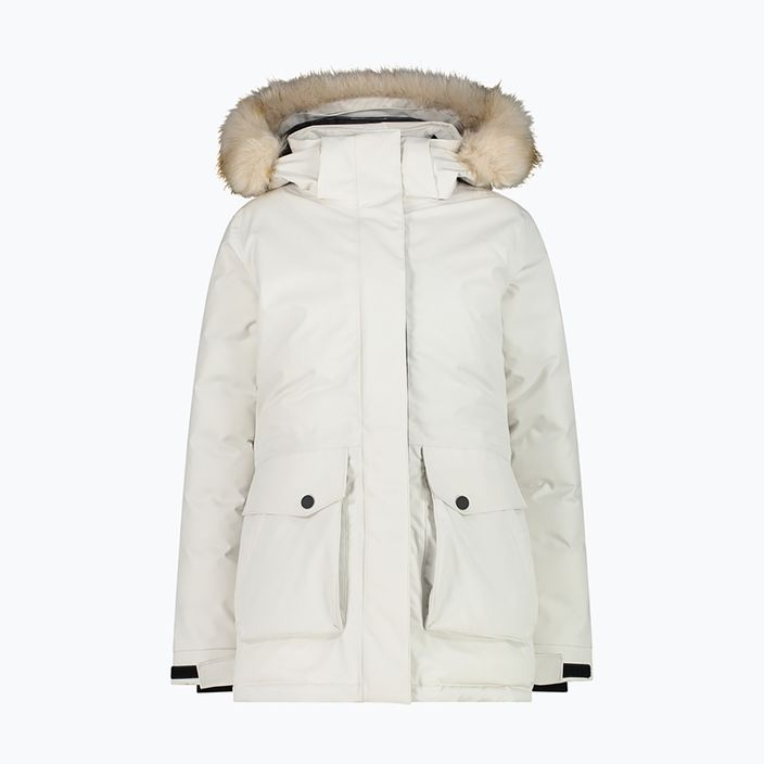 Donna CMP Parka Zip Hood Rain Jacket Bianco 32K3206F