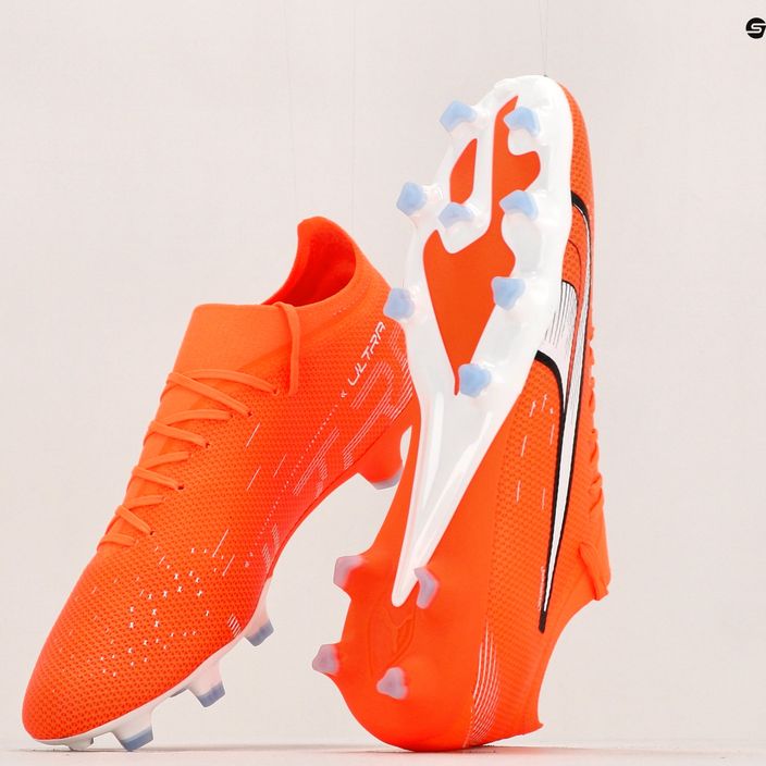 PUMA Ultra Match FG/AG scarpe da calcio da uomo ultra arancione/puma bianco/blu glimmer 12