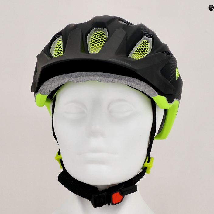 Alpina Carapax casco da bici per bambini nero neon/giallo 9