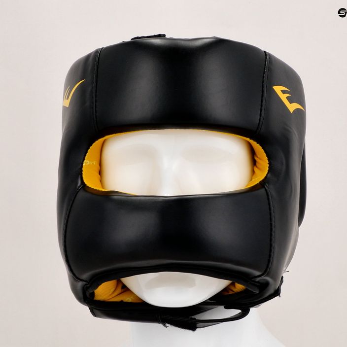 Everlast Elite Lea Headgear casco da boxe da uomo nero EV 720 6