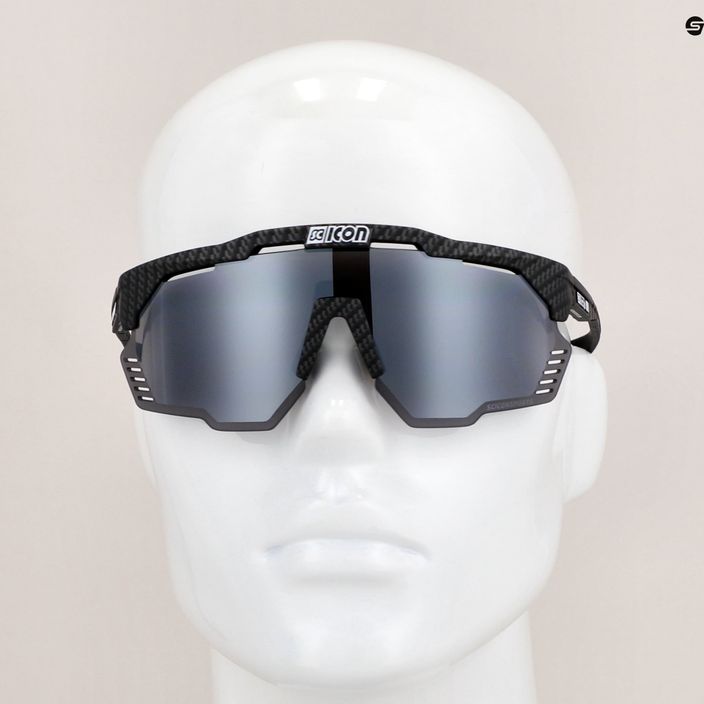 SCICON Aeroshade Kunken carbonio opaco/scnpp multimirror argento occhiali da sole 8