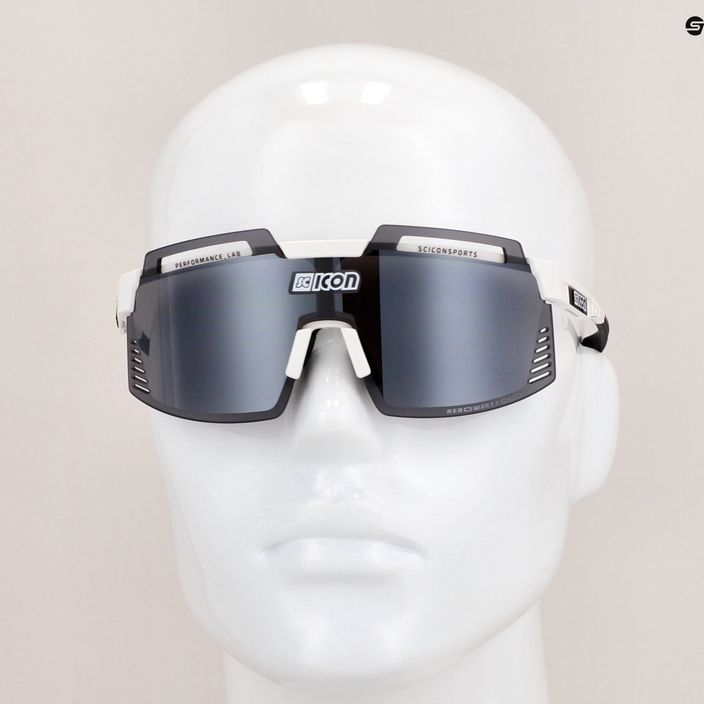 SCICON Aerowatt Foza bianco lucido/scnpp multimirror argento occhiali da sole 8