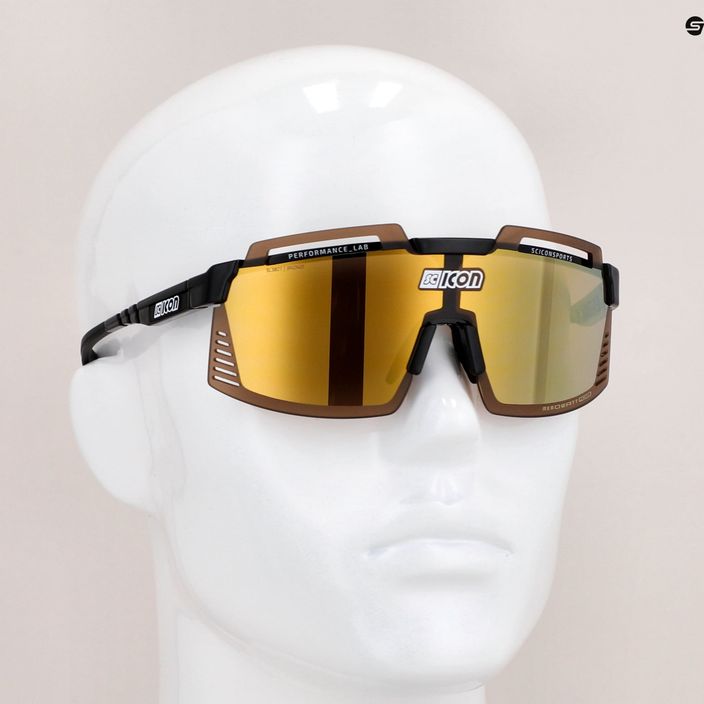 SCICON Aerowatt Foza nero lucido/scnpp multimirror bronzo occhiali da sole 9