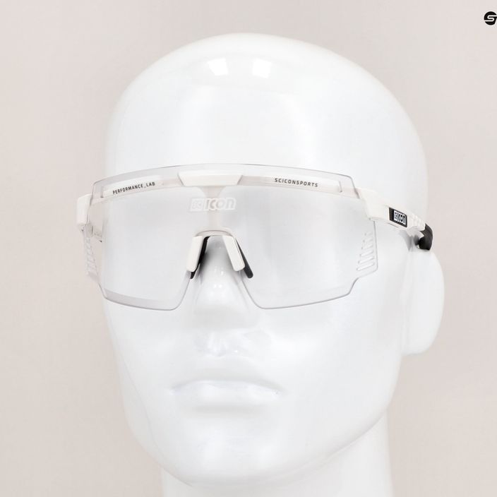 SCICON Aerowatt bianco lucido/scnpp occhiali da sole fotocromatici argento 11
