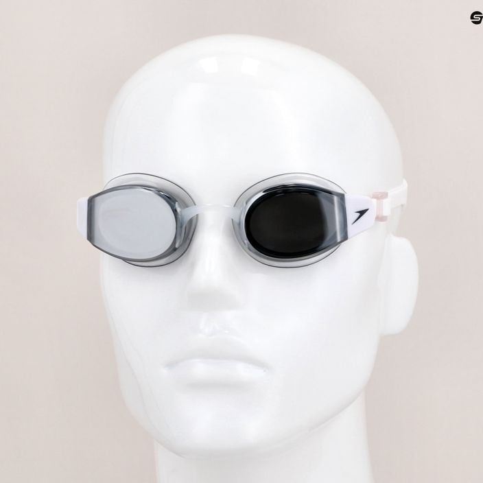 Occhialini da nuoto Speedo Mariner Pro Mirror bianco/chiaro/cromo 11
