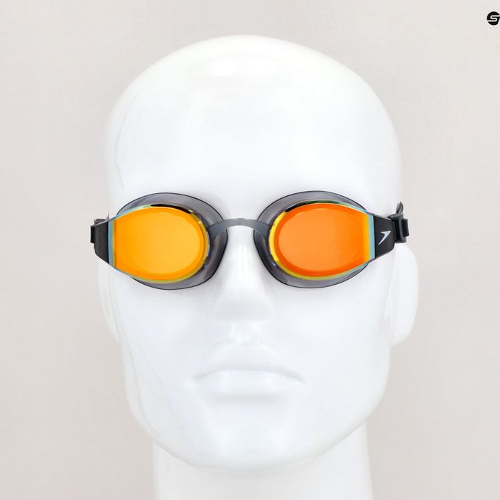 Occhiali da nuoto Speedo Mariner Pro Mirror nero/chiaro/oro fuoco 11