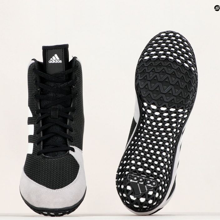 Adidas Mat Wizard 5 combattere le scarpe sportive in bianco e nero FZ5381 23