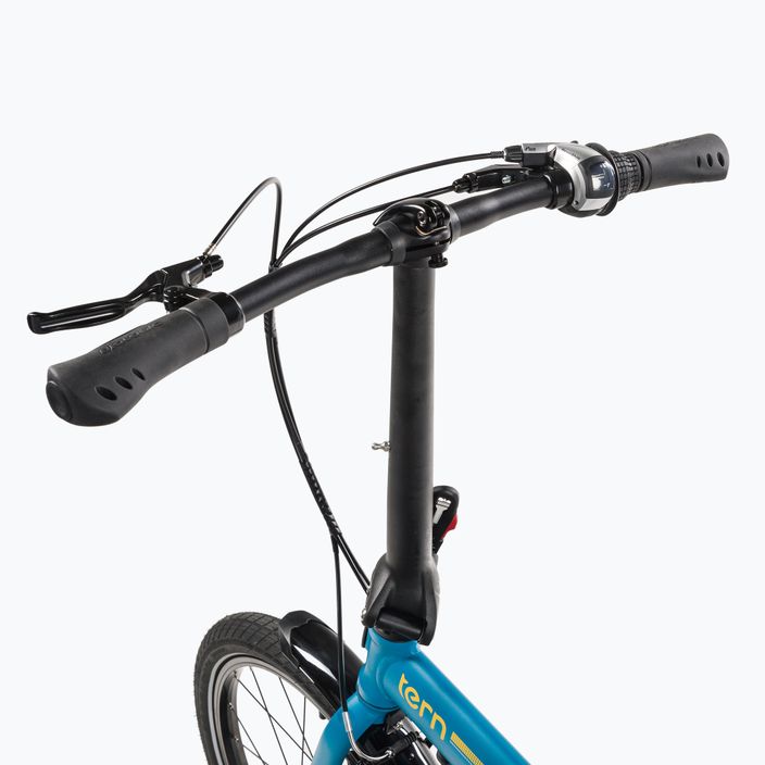 Bicicletta da città pieghevole Tern Link C8 blu 4