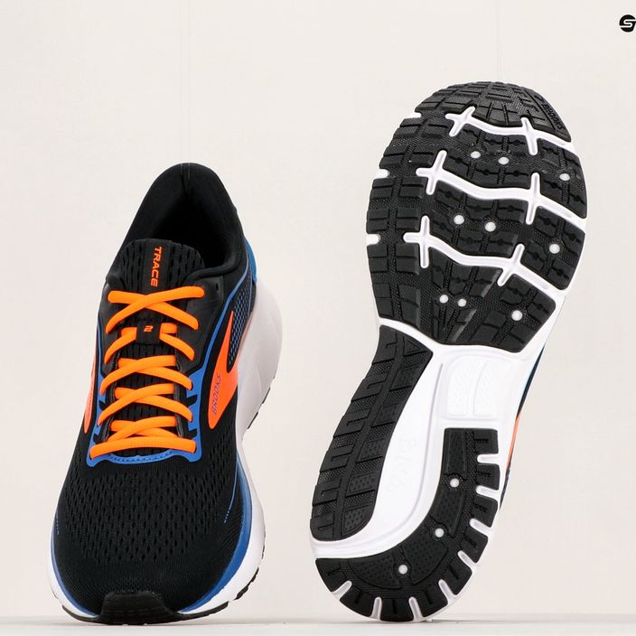 Brooks Trace 2 scarpe da corsa da uomo nero/blu classico/arancione 12