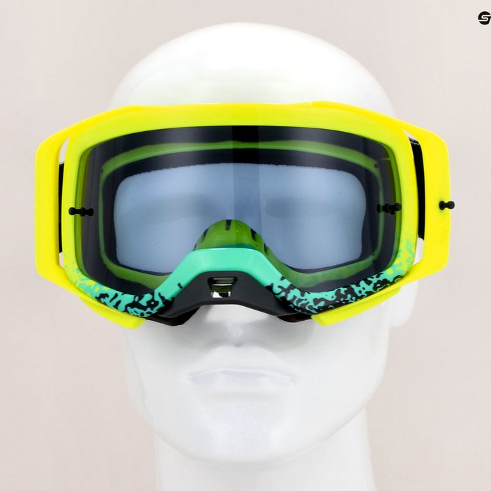 Occhiali da ciclismo Fox Racing Airspace Horyzon giallo fluo/grigio a specchio 11