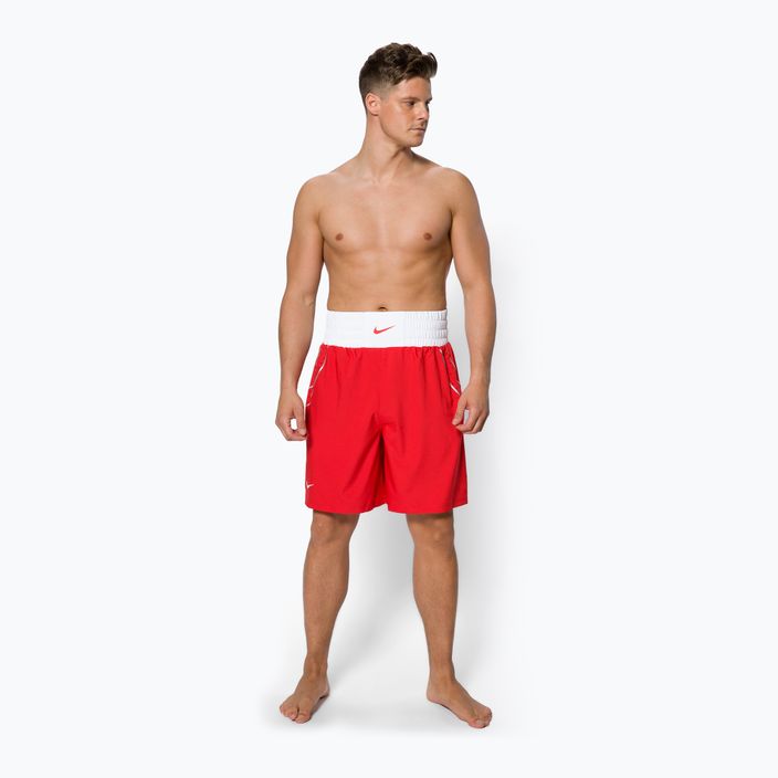 Pantaloncini da boxe Nike da uomo scarlatto/bianco 2