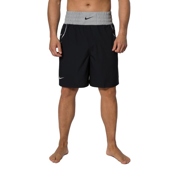 Pantaloncini da boxe Nike da uomo, nero/bianco