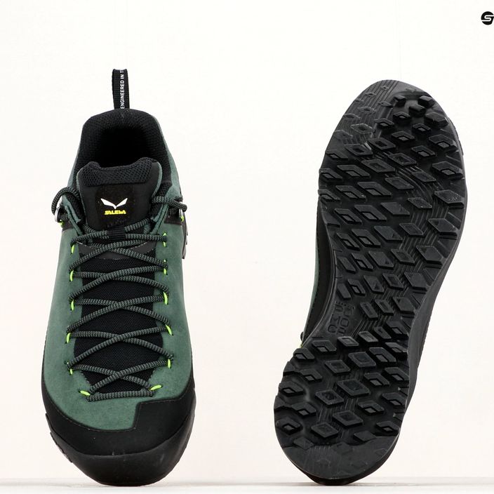 Salewa Wildfire Leather scarpe da trekking da uomo verde grezzo/nero 10