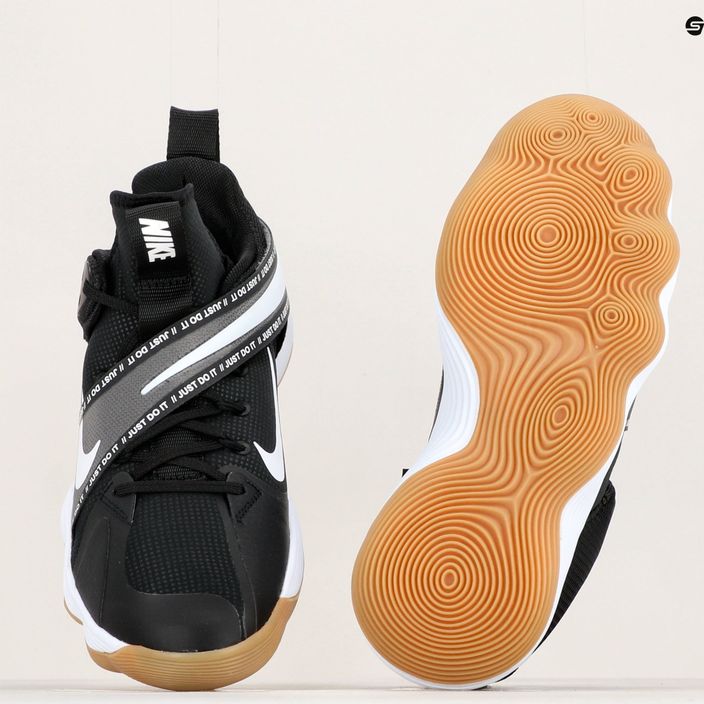 Nike React Hyperset scarpe da pallavolo nero/bianco/gomma marrone chiaro 12