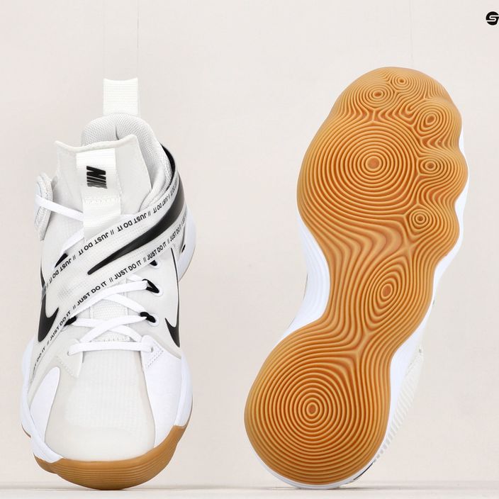 Nike React Hyperset scarpe da pallavolo bianco/nero/gum marrone chiaro 14