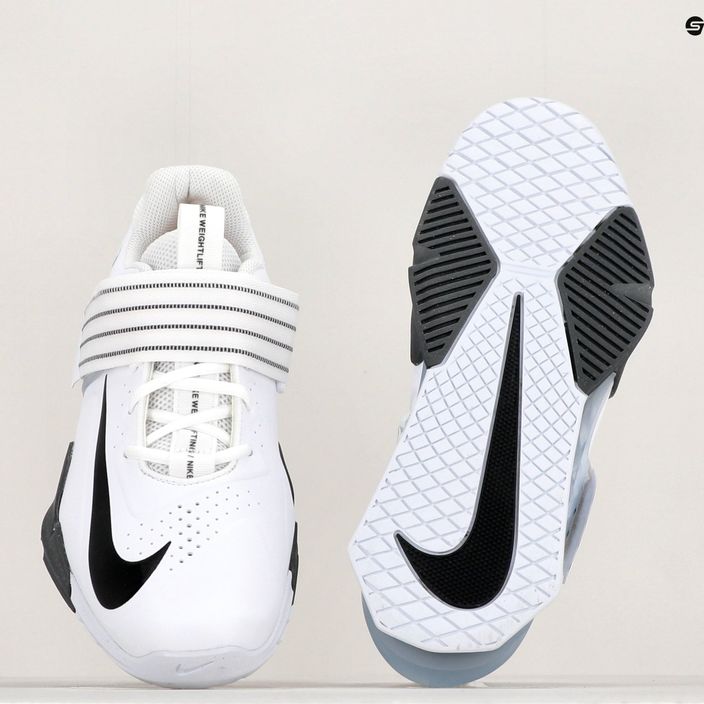 Scarpe da sollevamento pesi Nike Savaleos bianco/grigio ferro 11