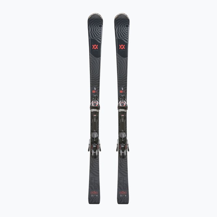 Sci da discesa femminile Völkl Flair 75 + attacchi vMotion 11 ALU GW nero/corallo