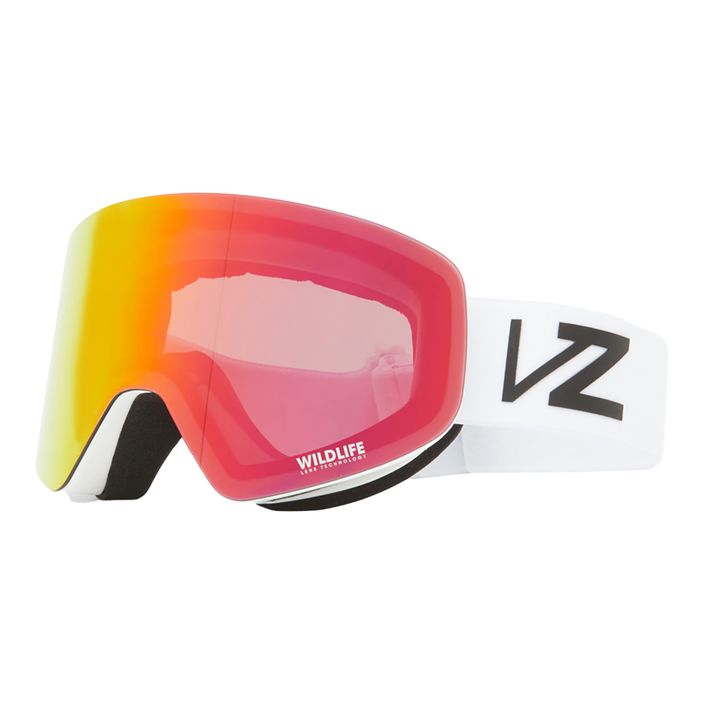 VonZipper Encore bianco lucido/wildlife fire chrome occhiali da snowboard 6