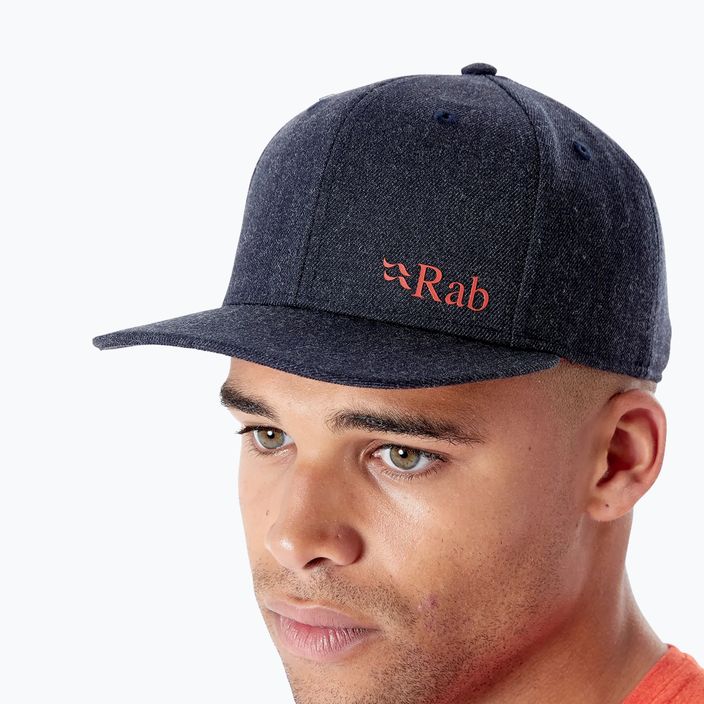 Cappello da baseball con logo Rab Flatiron in ebano marl 6