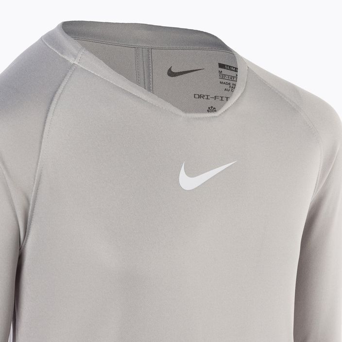 Maglia termica a maniche lunghe Nike Dri-FIT Park First Layer grigio peltro/bianco per bambini 3