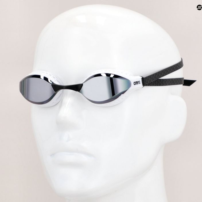 Occhialini da nuoto Arena Air-Speed Mirror argento/bianco 7