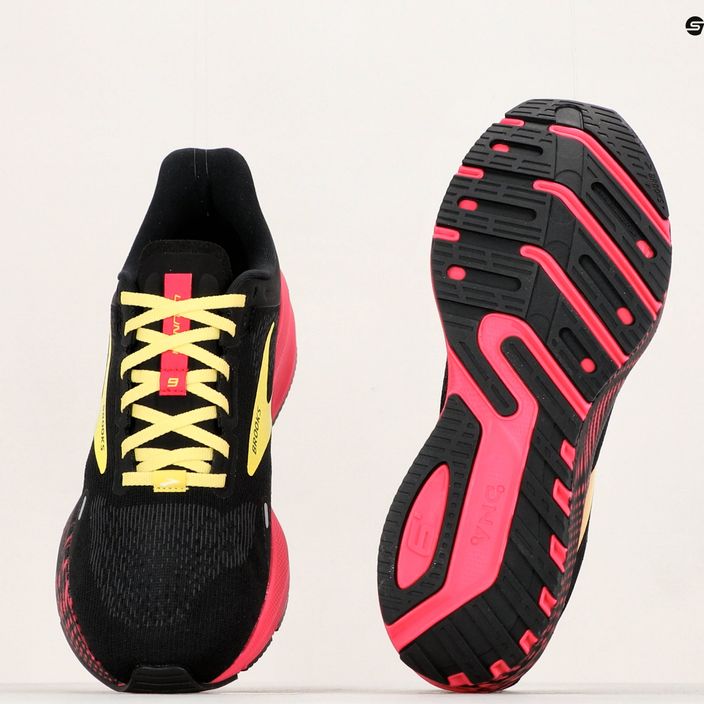 Brooks Launch 9 scarpe da corsa uomo nero/rosa/giallo 12