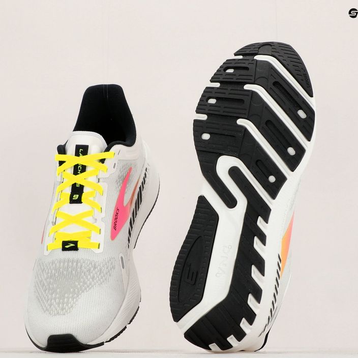 Brooks Launch GTS 9 bianco/rosa/notte, scarpe da corsa da uomo 12